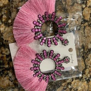 Brand New Pink Tassel Earrings